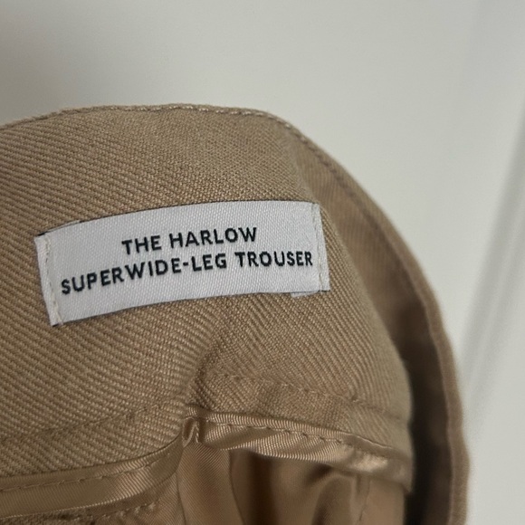 Madewell The Harlow Super Wide Leg Khaki Trouser Pant Sailor size 8 high rise - Picture 9 of 13